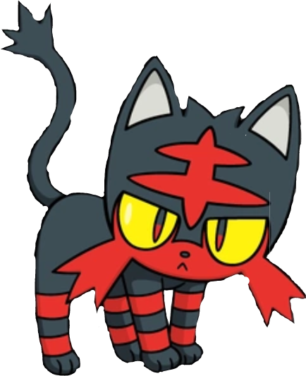 Report Abuse - Black And Red Cat Pokemon (434x533), Png Download