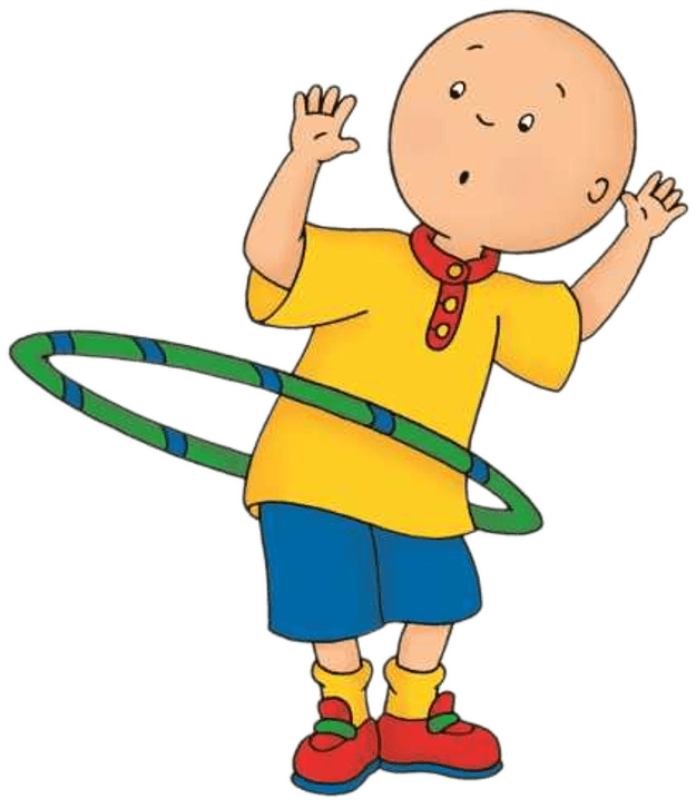 Caillou Playing With The Hula Hoop - Hula Hoop Clip Art (645x741), Png Download
