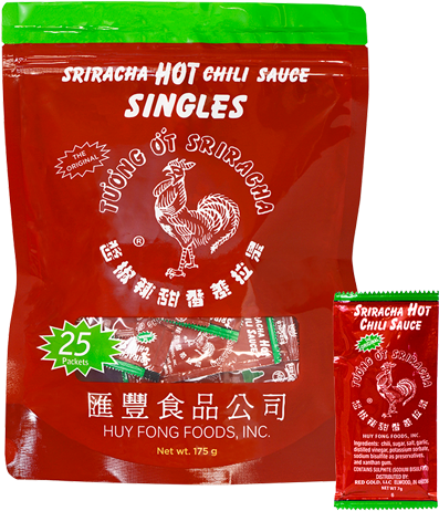Huy Fong Sriracha Hot Chili Sauce Singles - Sriracha Hot Sauce (423x593), Png Download