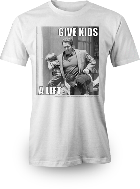 Give Kids A Lift - Vintage Photo Of Arnold Schwarzenegger Starring (471x638), Png Download