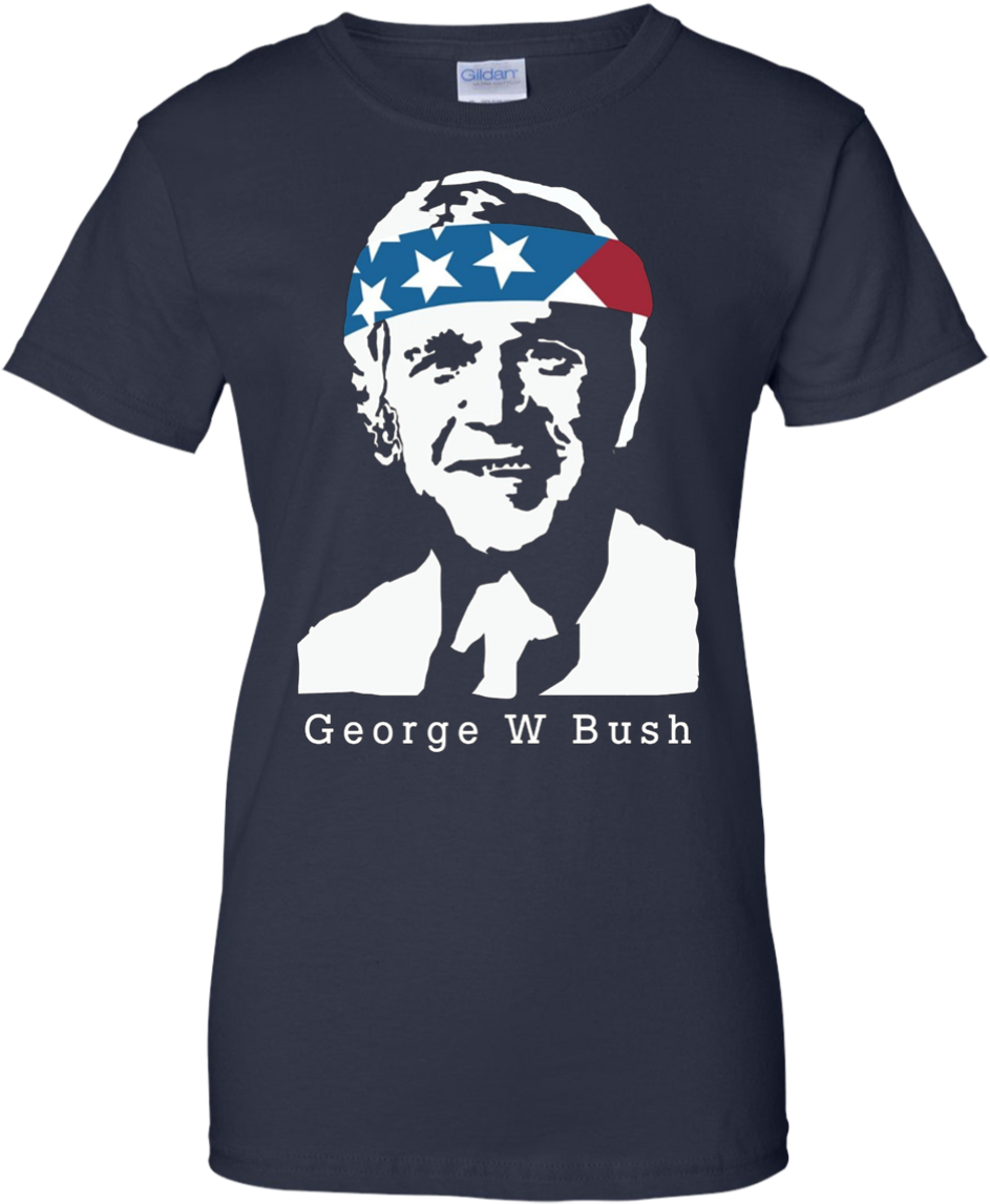 President George W Bush American Patriot Vintage T-shirt - Just Want To Work In My Garden And Pet My Dog T-shirt (1155x1155), Png Download