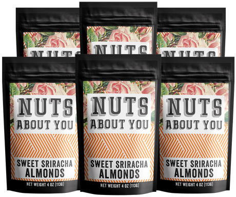 Nuts About You Sweet Sriracha Almonds 4 Oz Pouches (498x498), Png Download