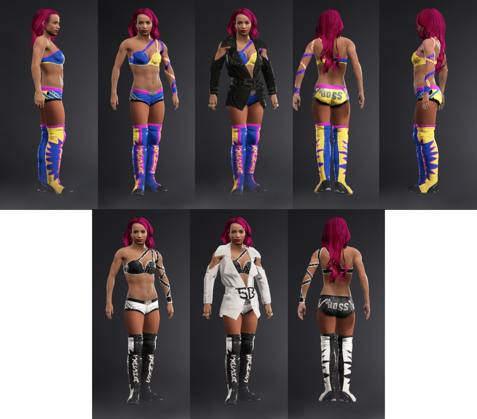 2qm3jif - Sasha Banks Attire 2k18 (1599x1405), Png Download