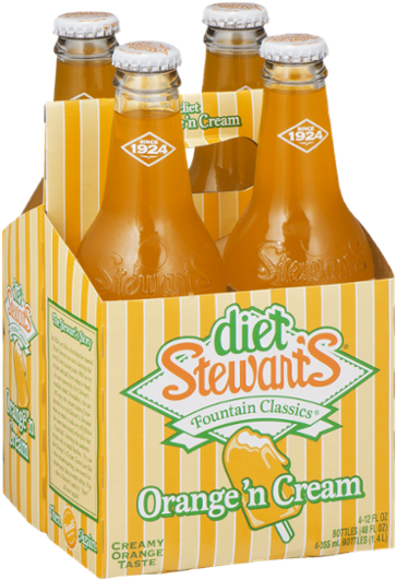 Stewarts Diet Fountain Classics Soda, Orange 'n Cream (600x600), Png Download