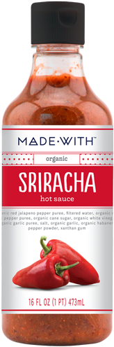 Sriracha Hot Sauce - Made With Hot Sauce, Organic, Sriracha - 16 Fl Oz (414x560), Png Download