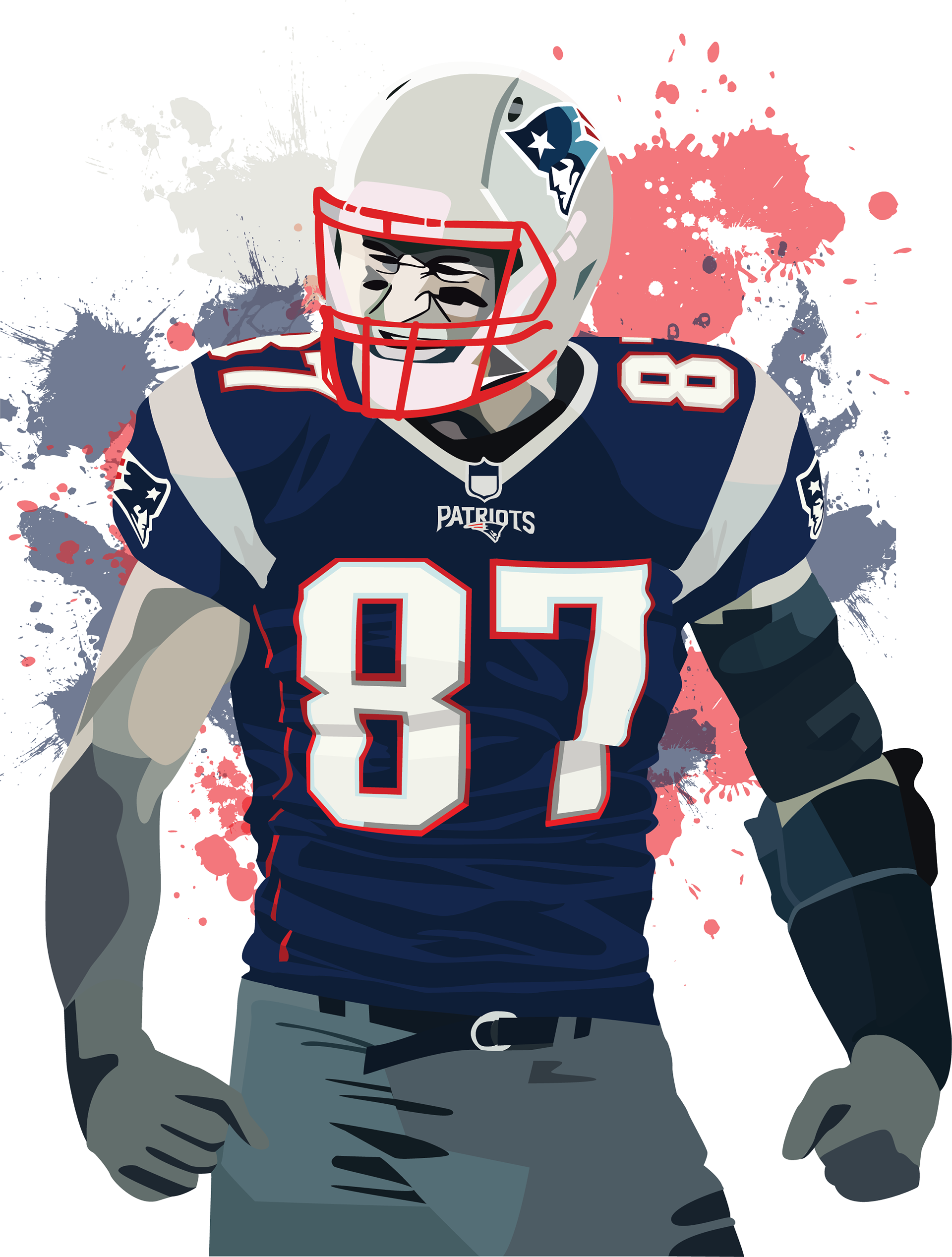 Rob Gronkowski Vector Illustration - Ses Creative My First Apron (1920x2535), Png Download