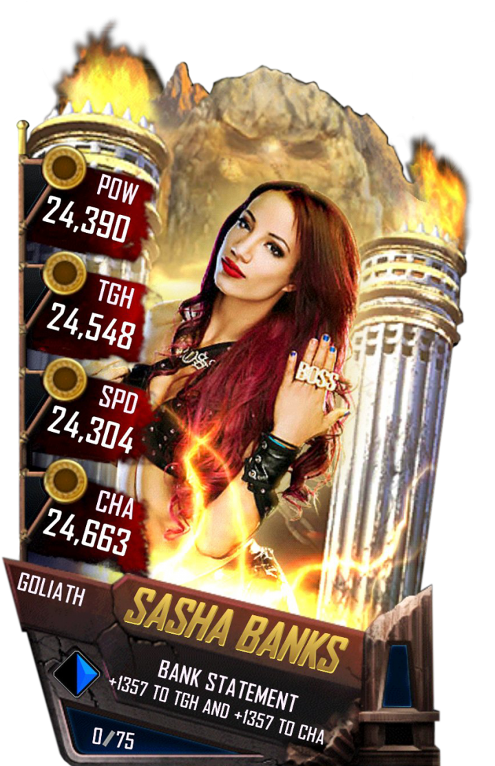 Sashabanks S4 20 Goliath - Wwe Supercard Goliath Cards (733x1158), Png Download