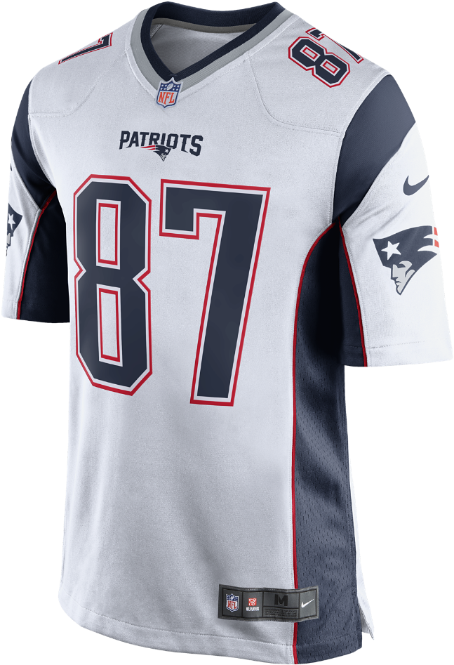Nike Nfl New England Patriots Men's Football Away Game - Jersey Patriotas (1000x1000), Png Download