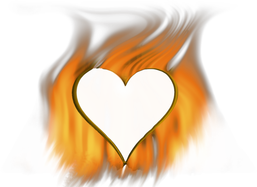 Fire Heart - Heart Fire Png (824x600), Png Download
