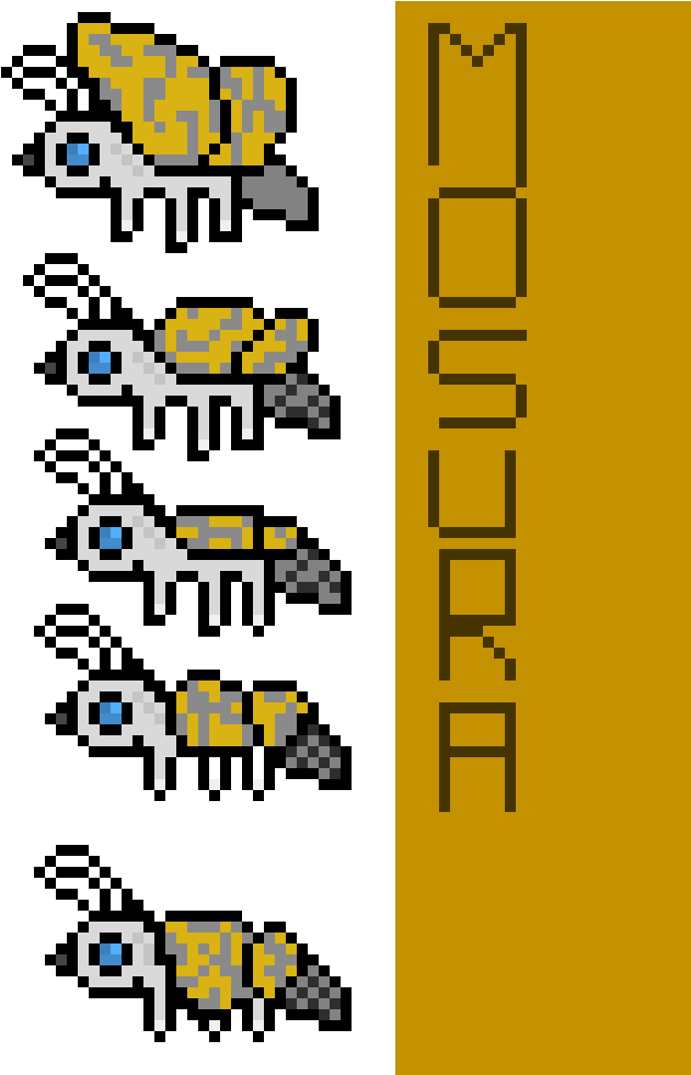 Colored Mothra/mosura Spritesheet - Mothra (640x980), Png Download