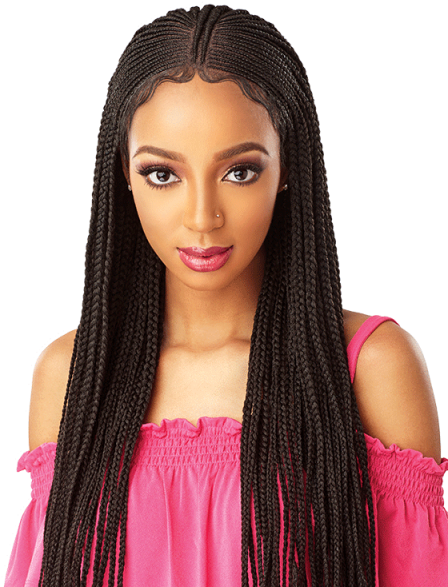 Fulani Cornrow - Lace Wig (480x600), Png Download