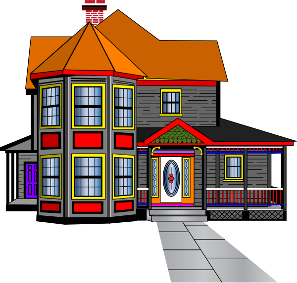 Haunted House Clipart Big House - House Clip Art (600x573), Png Download