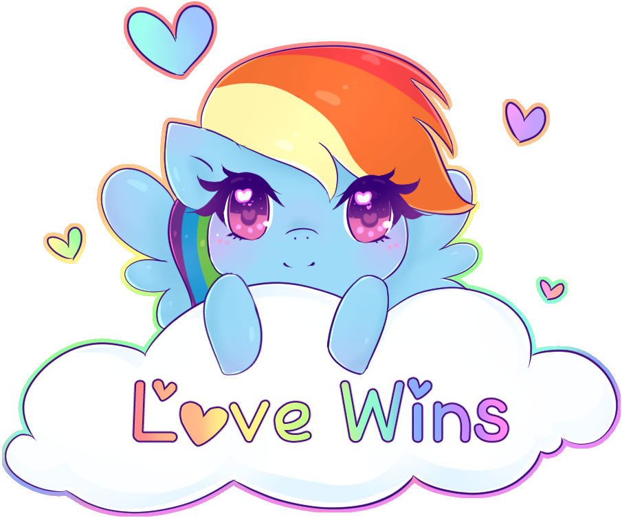 Nekocakeart, Cloud, Cute, Gay Pride, Heart, Lovewins, - Cute Lgbt Rainbow Heart (932x778), Png Download