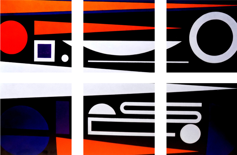 Six Print Squares - Auguste Herbin (824x539), Png Download