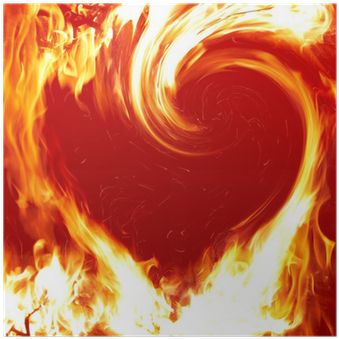 Fire Heart (400x400), Png Download