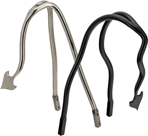 Stainless Steel Sissy Bars Are Made From Round Tube - Devil Tail Sissy Bar (531x480), Png Download