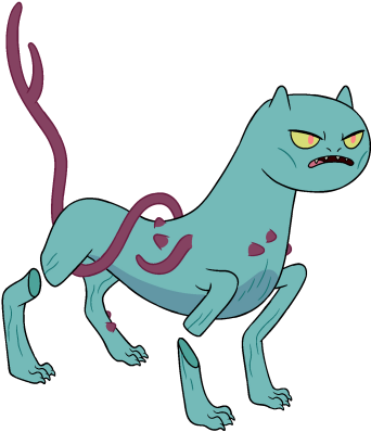 Demon Cat - Adventure Time Blue Cat (347x417), Png Download