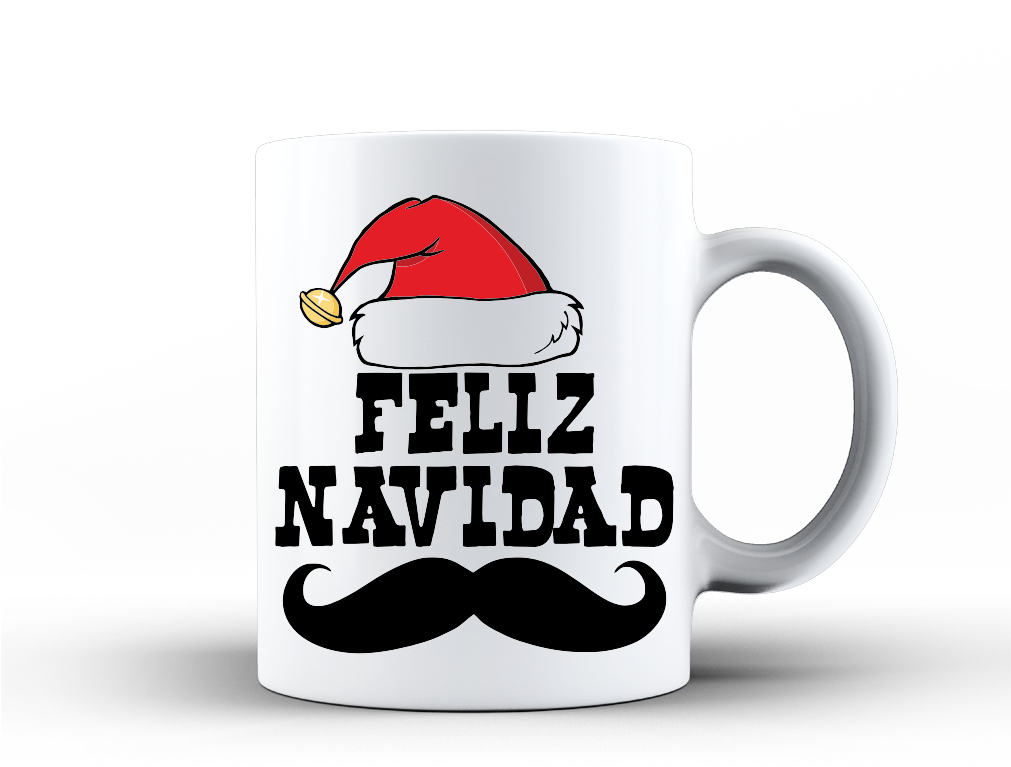 Feliz Navidad Coffee Mug [t-shirt] Awesomethreadz - Camisas De Feliz Navidad (1010x1010), Png Download