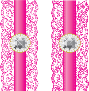 Diamond Border Design - Lace Pattern (400x400), Png Download