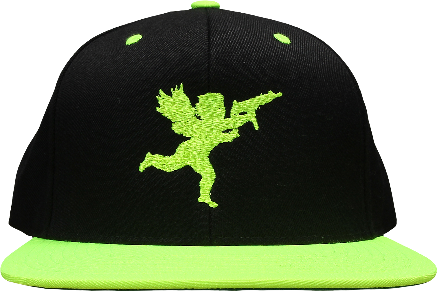 Cupid On Black/neon Green Snapback - Vanilla Ice Cap (1600x1600), Png Download