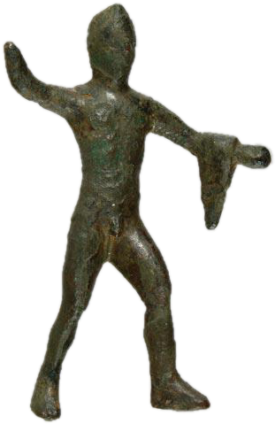 Antik, Roman Bronze Figurine Of Hercules, 43 410 Ad - Museum (367x550), Png Download