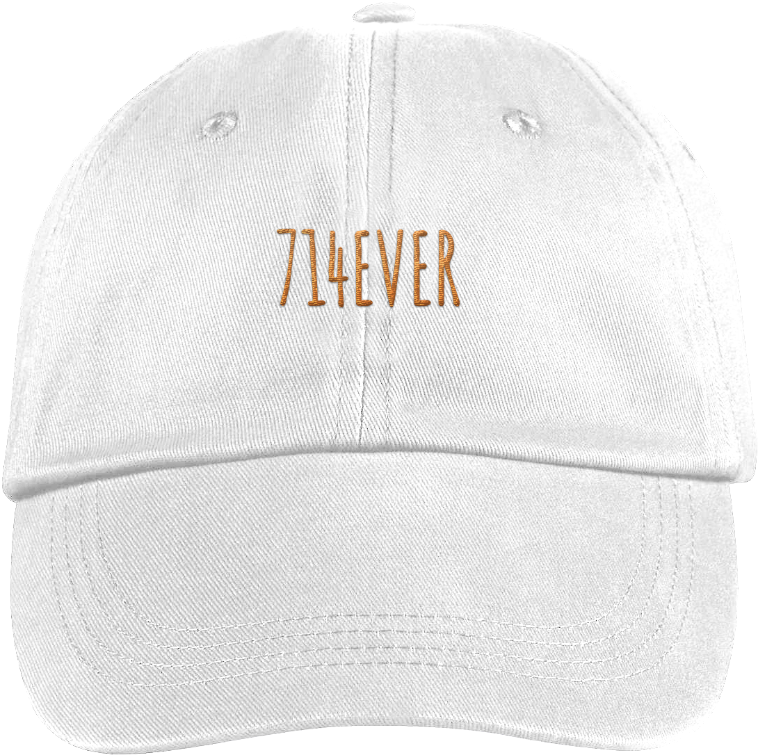 714ever Dad Hat White - Anvil Brushed-twill Cap - Black (1153x1280), Png Download
