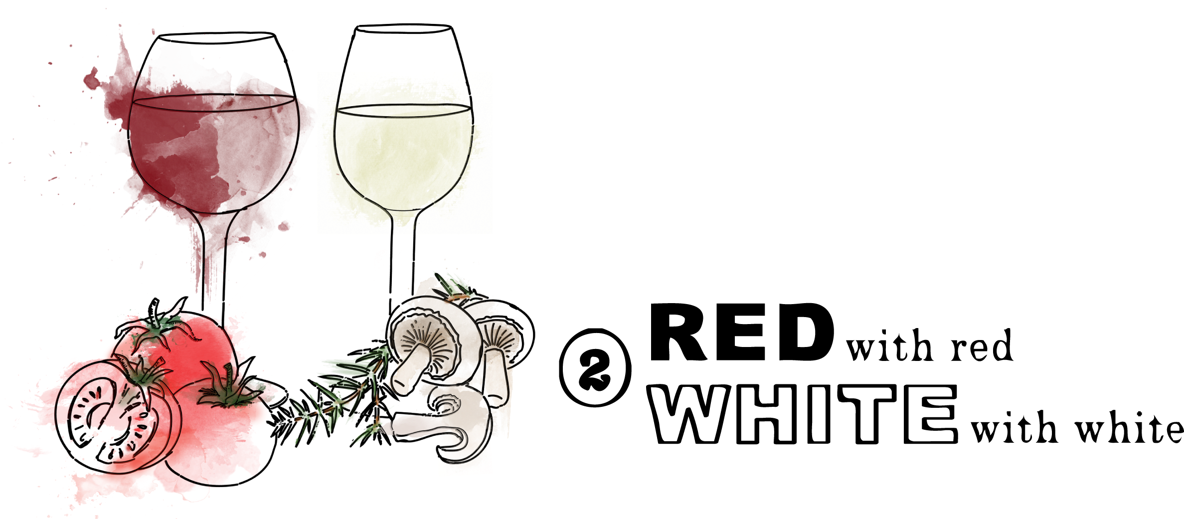 10 Surprising Wine Facts - Red White Wine Cartoon (2384x1098), Png Download