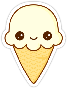 Yummy Food, Foods, Patches, Kids Education, Weird Things, - Cute Vanilla Ice Cream (375x360), Png Download