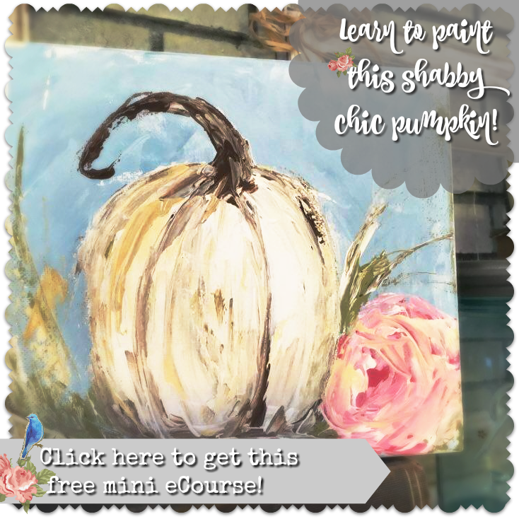 Shabby Chic Pumpkin - Art (734x734), Png Download