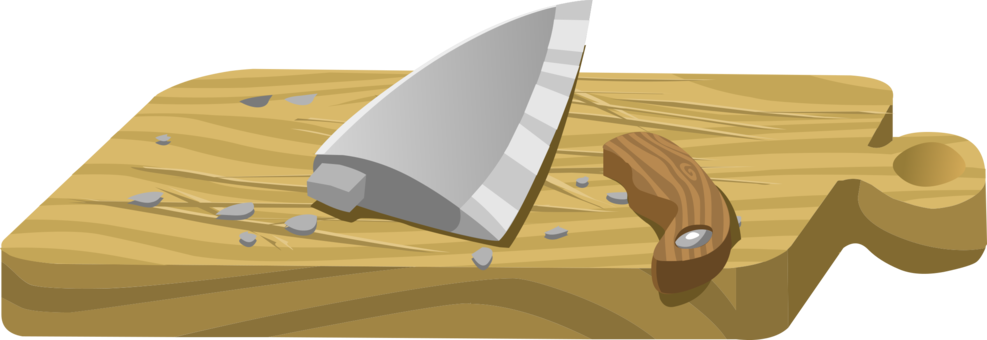 Knife Tool Fork Kitchen Utensil Wood - Knife (987x340), Png Download