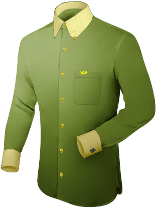 Shirt Green Clipart - White Collar Grey Shirt (340x420), Png Download