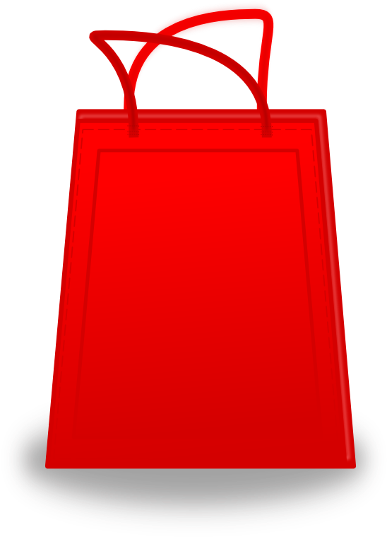 Money Bag Clipart Png - Red Shopping Bag Png (555x759), Png Download