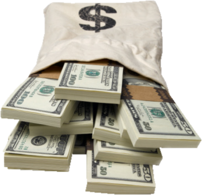 Cash Money Bag - Billions Of Dollars Png (400x386), Png Download