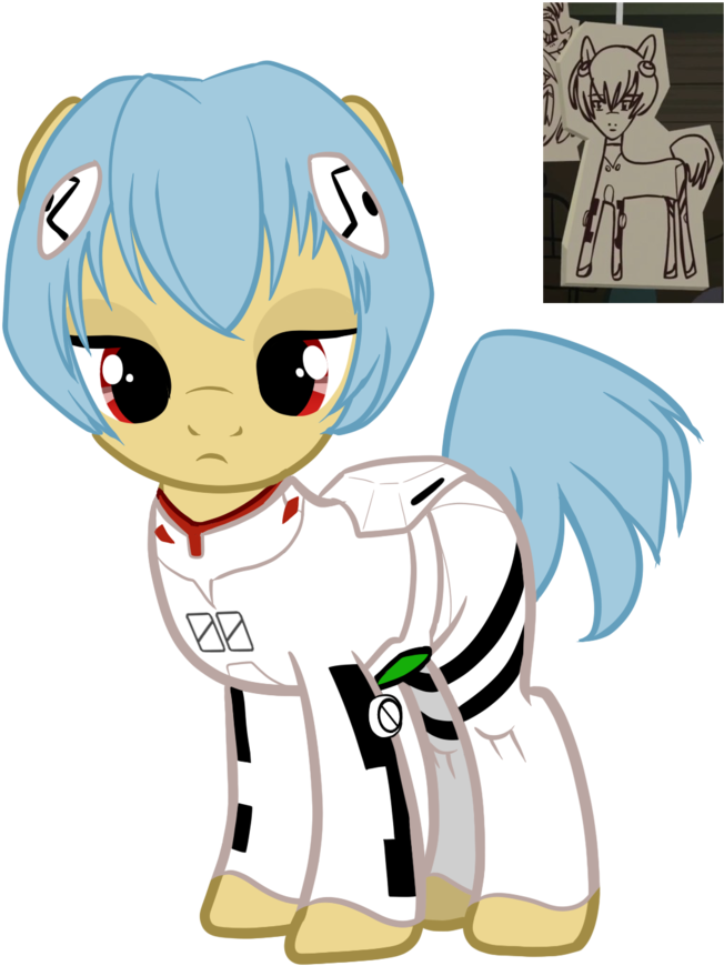 Zigrock, Ayanami Rei, Neon Genesis Evangelion, Ponified, - Rei Ayanami Mlp (832x1024), Png Download