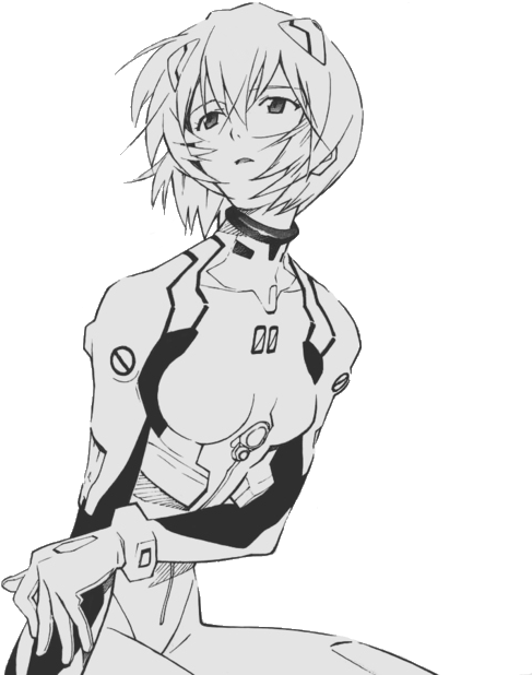 Neon Genesis Evangelion Rei Manga (500x643), Png Download