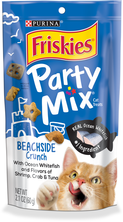 Party Mix Beachside Crunch - Friskies Puppy Milk Puppy Biscuit With Milk 350 Gr (1400x978), Png Download