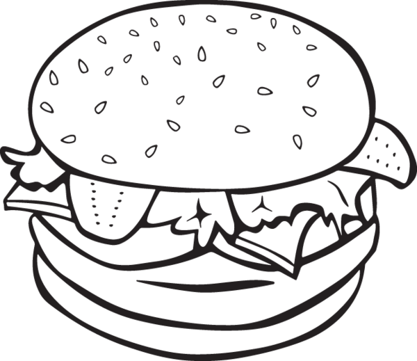 Eye Clipart Burger - Clip Art Of Burger (600x519), Png Download