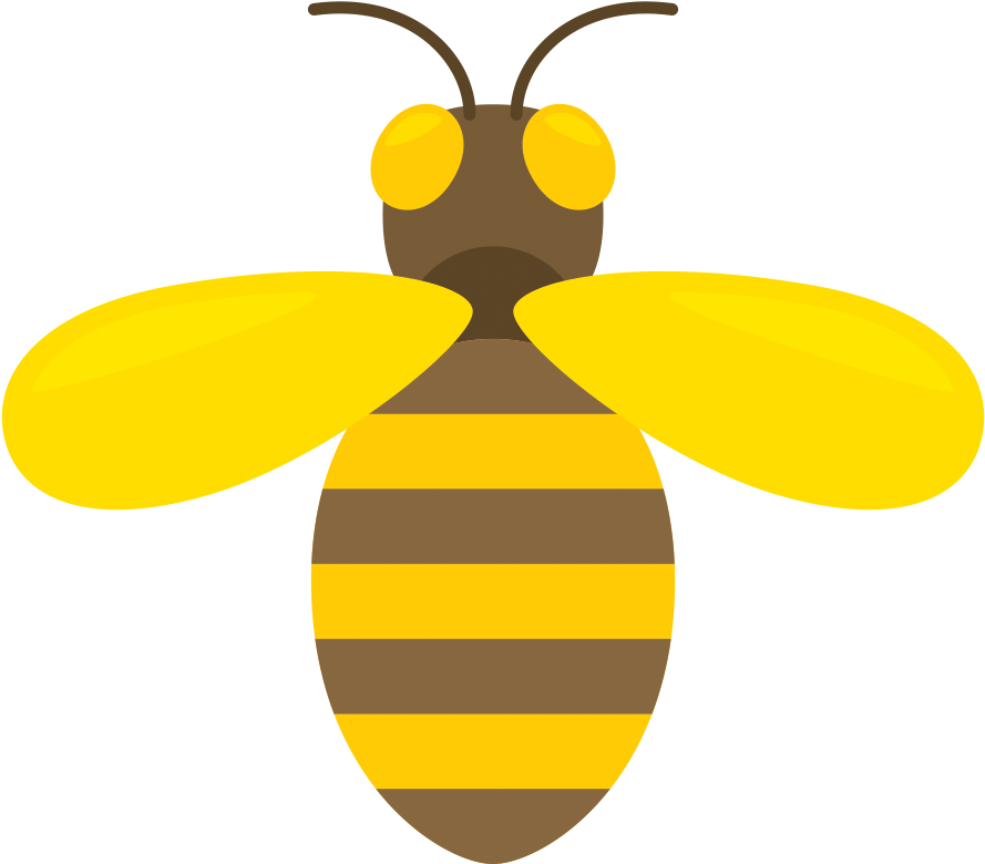 Honey Png Download - Yellow Bee Png (904x783), Png Download