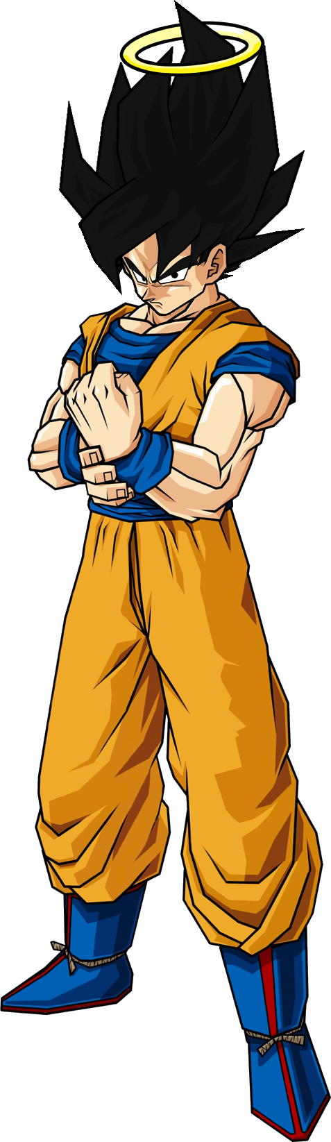 Semi-super Saiyan - Goku Super Saiyan 35 (477x1645), Png Download