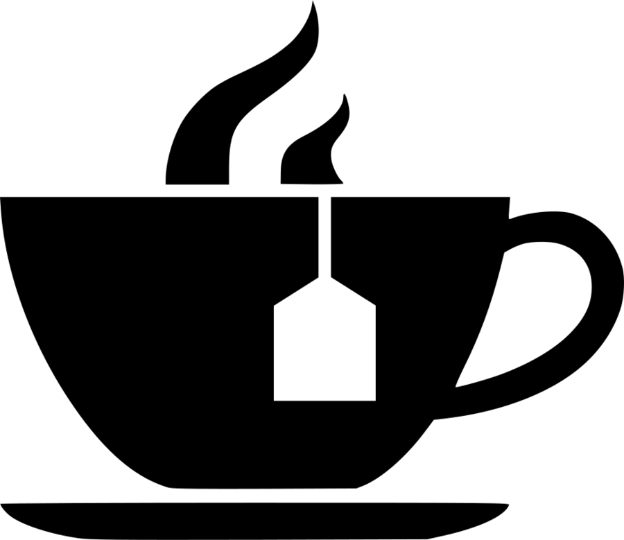 Teacup Png Clipart Tea Coffee Clip Art - Tea Logo Black And White (900x779), Png Download