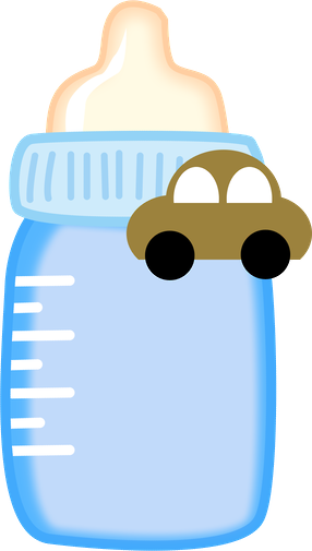 Clip Babies Clip Baby Bottle - Clip Art Baby Bottle Png (286x505), Png Download