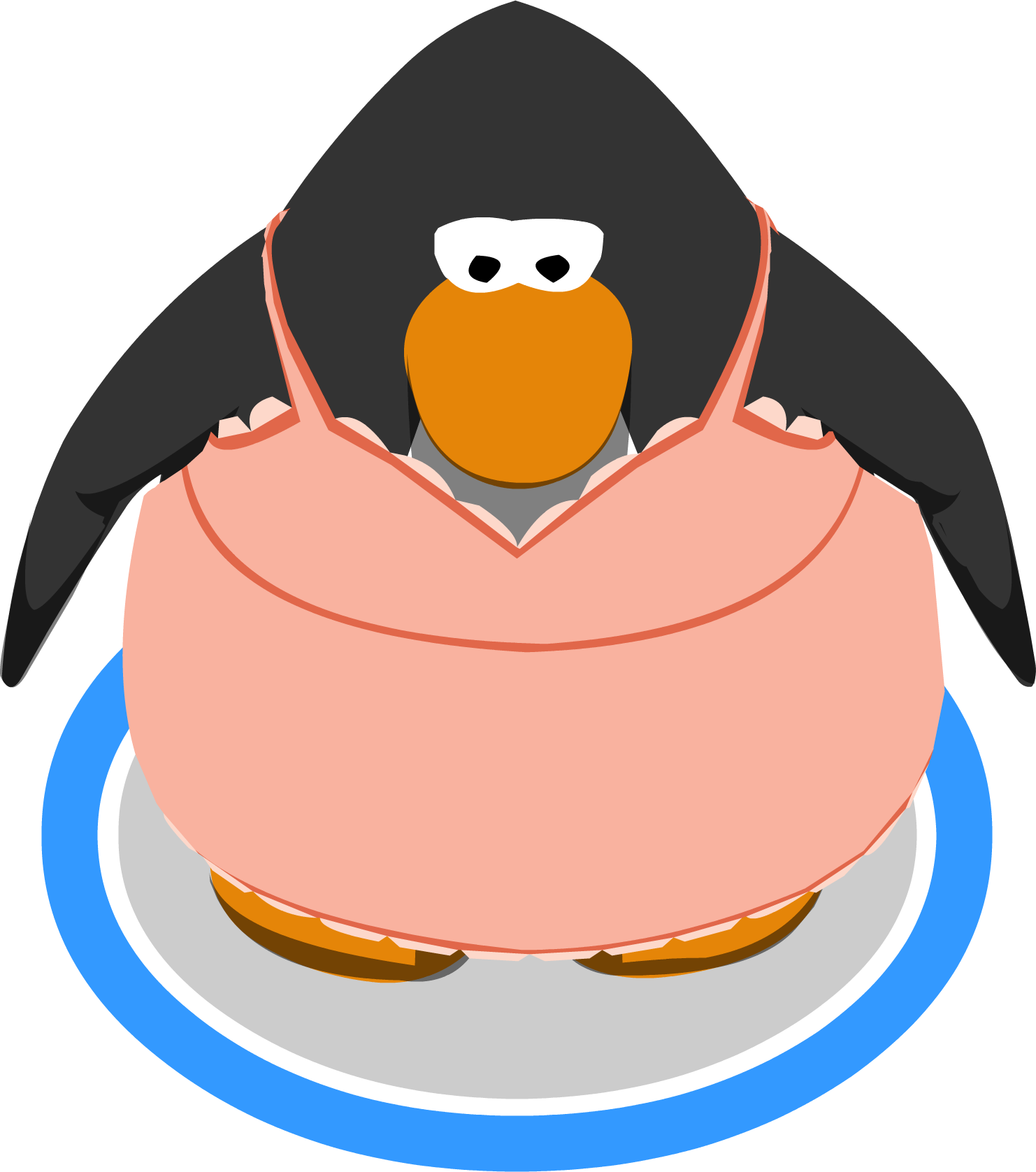 Coral Beach Dress In-game - Club Penguin Png (1482x1677), Png Download