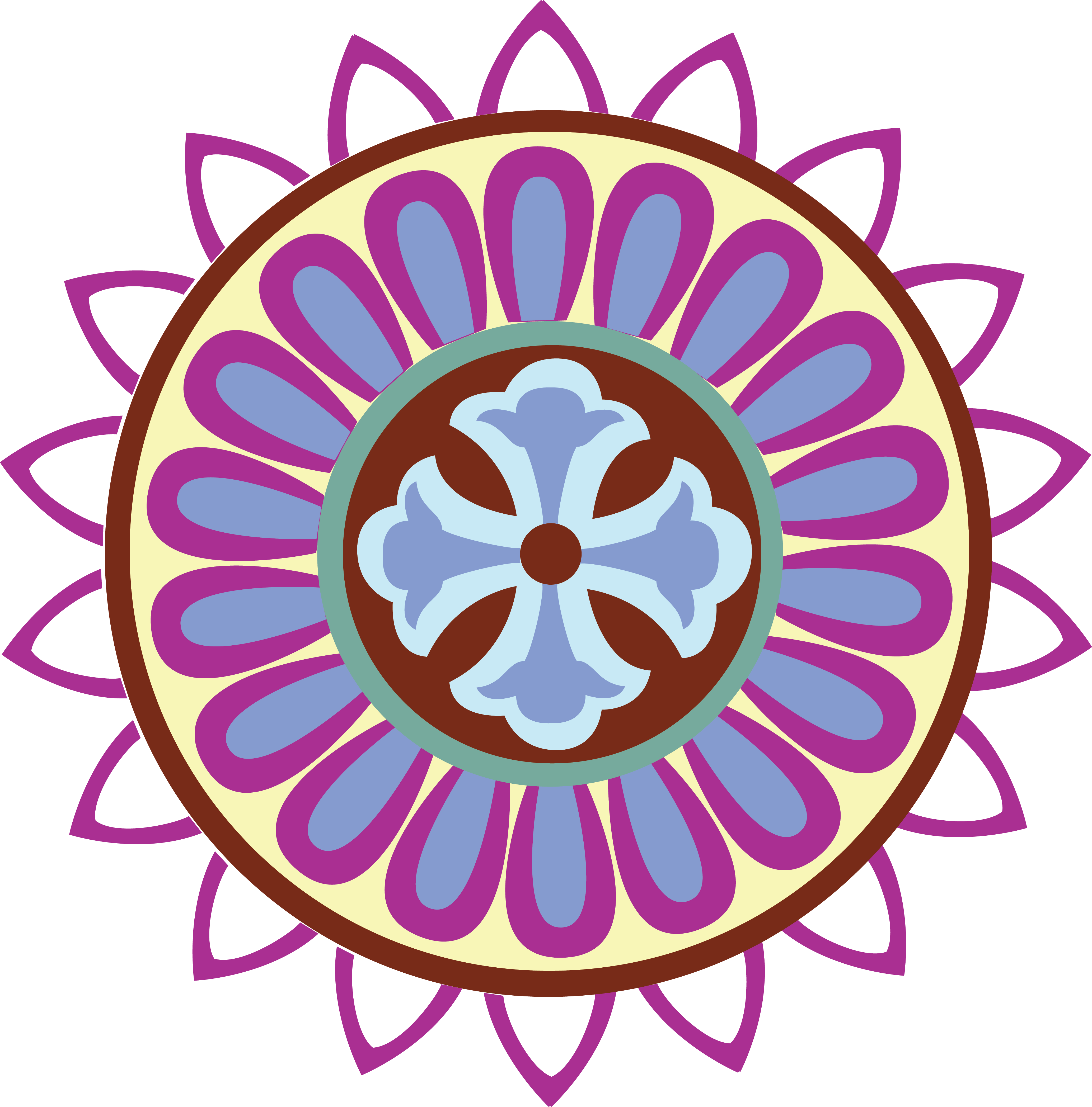 Png Coloured - Rangoli Clipart Transparent (4135x4194), Png Download