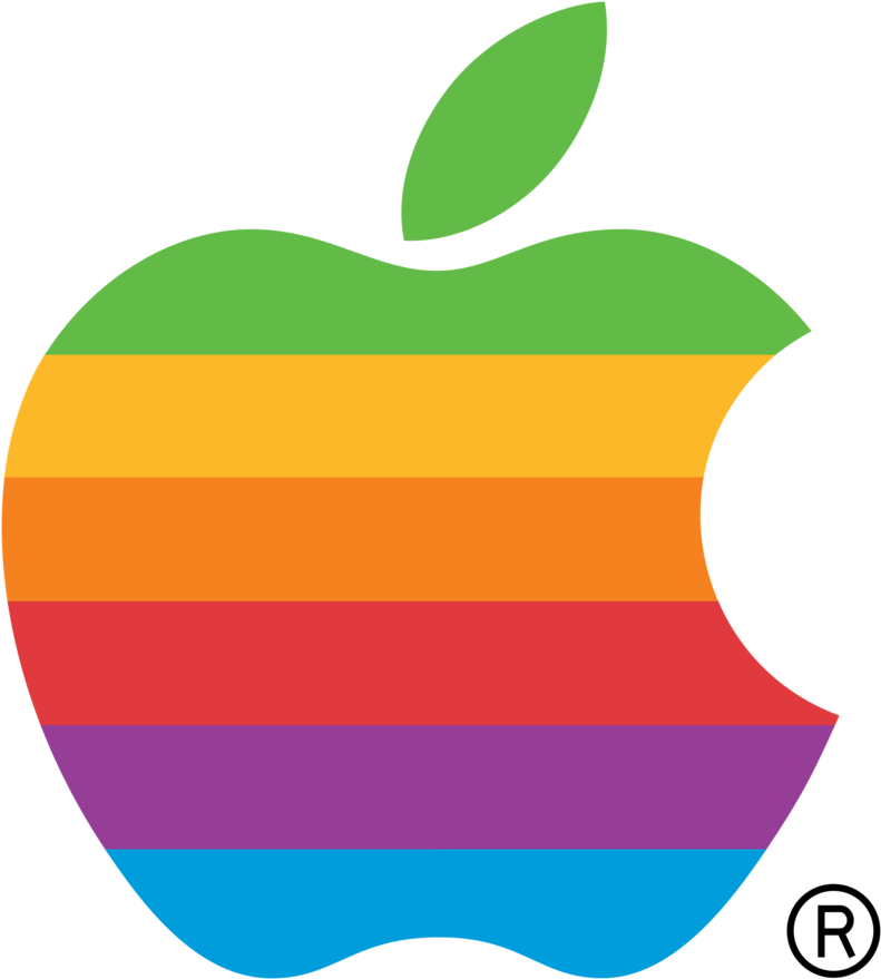 Apple-rainbow - Rainbow Apple Logo Png (500x555), Png Download