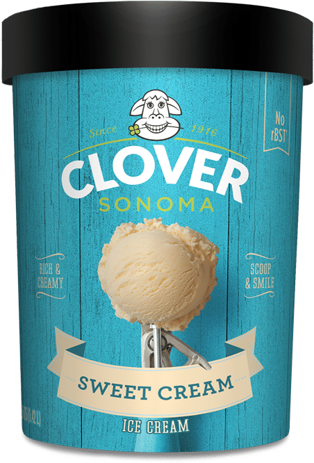Sweet Cream Ice Cream - Clover Sonoma Ice Cream (604x725), Png Download