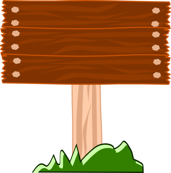 Wooden Road Signs Clip Art (588x596), Png Download
