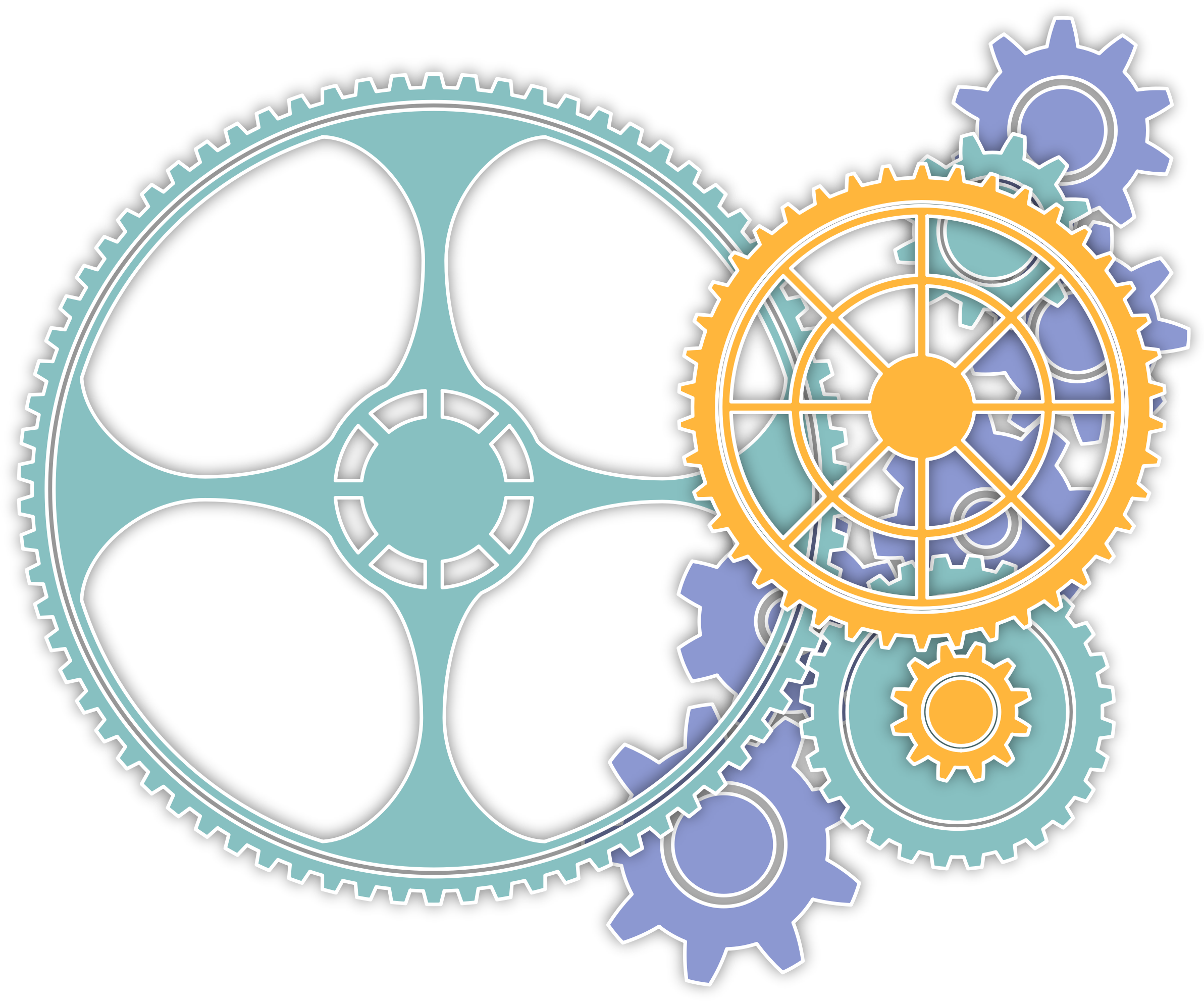 Gear Color Computer Icons Sprocket Orange - Colored Gears Png (409x340), Png Download