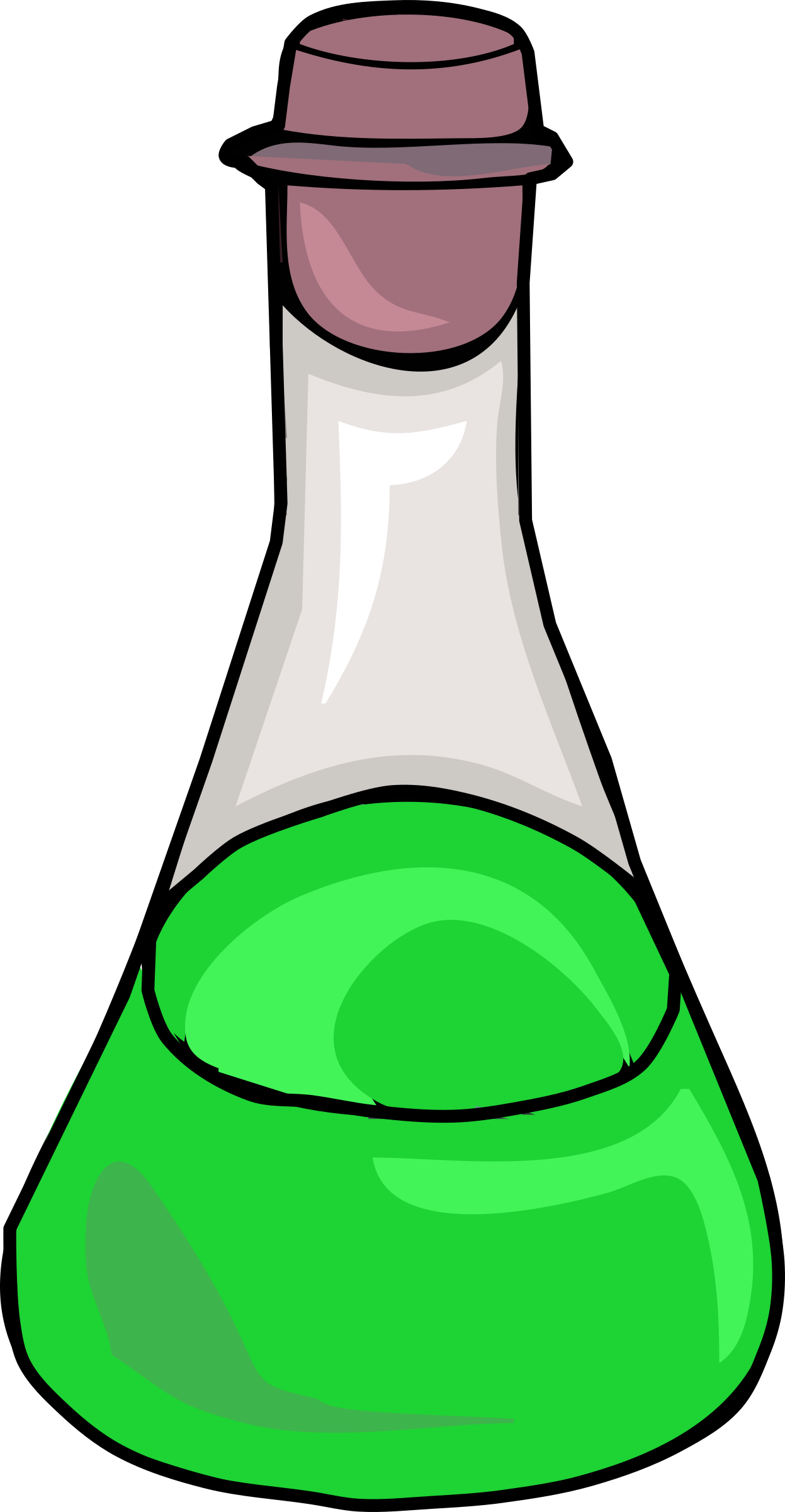 Green Big Image Png - Science Bottle (1247x2400), Png Download