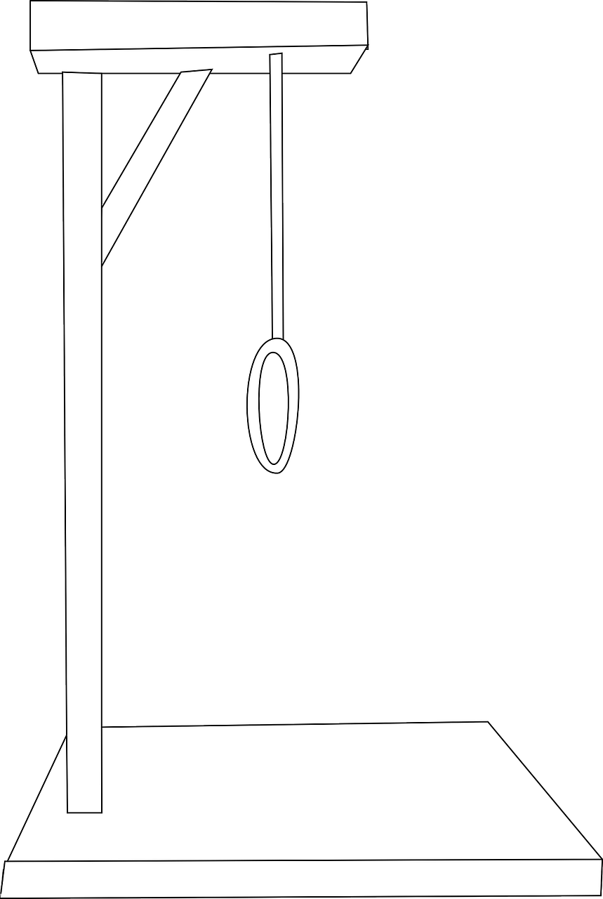 Rope Hanging Gallows - Executed Clipart (859x1280), Png Download