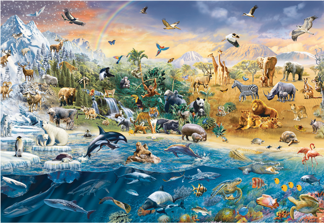 Our Wild World - Ravensburger Puzzle 1500 Piece (640x640), Png Download